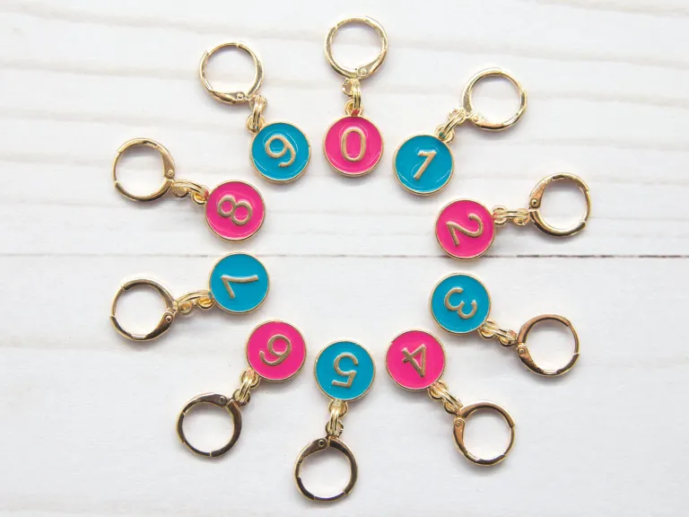 Stitch Markers 0-9 Numbers from Fox & Pine Stitches